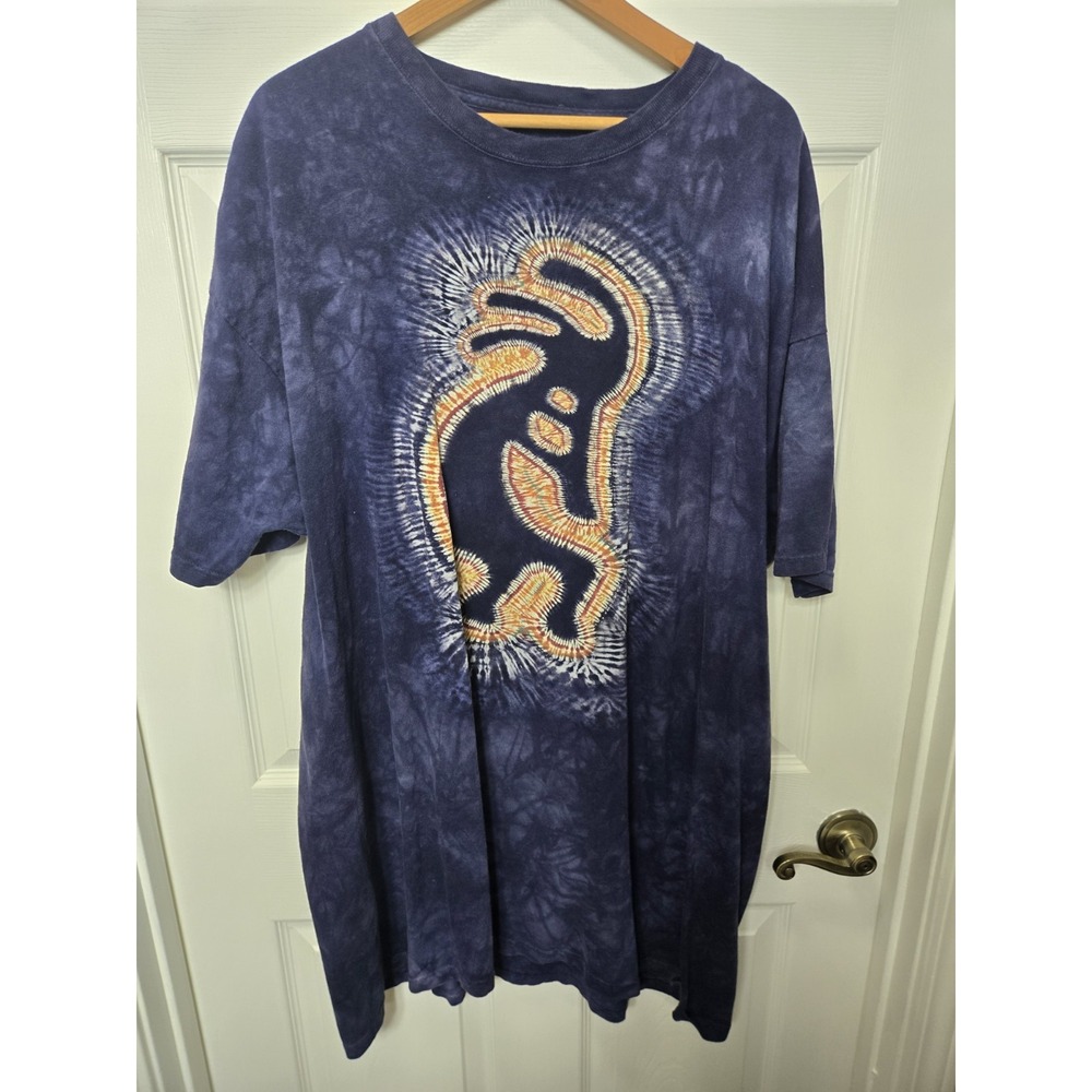 The Mountain Koko Graphic Print Cotton T-Shirt Blue Crew Neck Men's XXXL